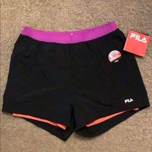 NWT Fila Women’s Double Layer Workout Shorts | M